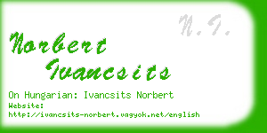 norbert ivancsits business card